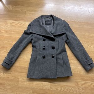 Aritzia Talula Babaton virgin wool and cashmere peacoat - coat jacket XXS gray